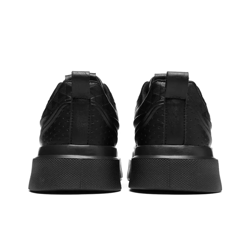 HLA Trendy Height Increasing Casual Fleece-Lined White Sneakers Skateboard Shoes Men's-3