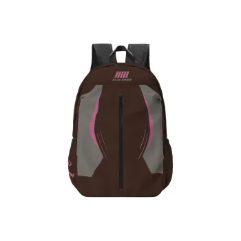 SRRW Polyester Student Backpack Regular Unisex Brown