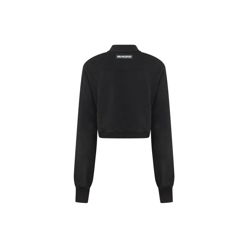LORNA JANE Warm Up Shrug Cropped Coats Women's Black-1