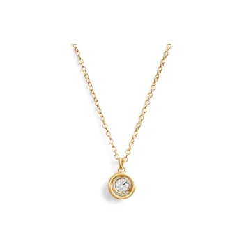 COACH Brass, Glass, Cubic Zirconia Necklaces Women's Gold