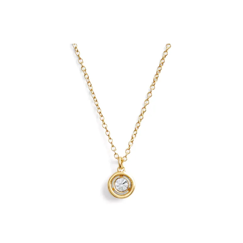 COACH Brass, Glass, Cubic Zirconia Necklaces Women's Gold-0