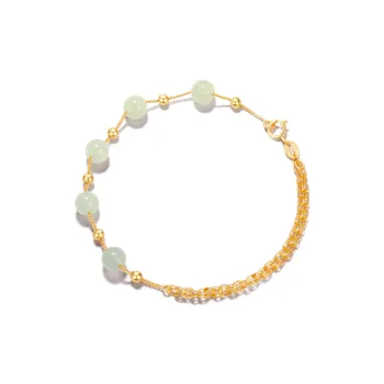 North Cain Hetian Jade Bracelets Women's Pale Greenish-White Jade