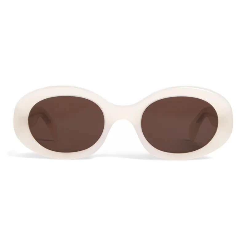 CELINE Oval Sunglasses Women's Ivory-1