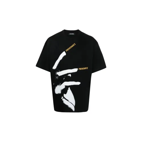 RAF SIMONS Oversized Nails Print Cotton T-shirt