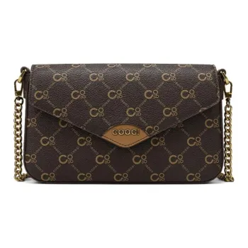 COOGI Synthetic Leather Shoulder Bag, Crossbody Bag Women's Coffee