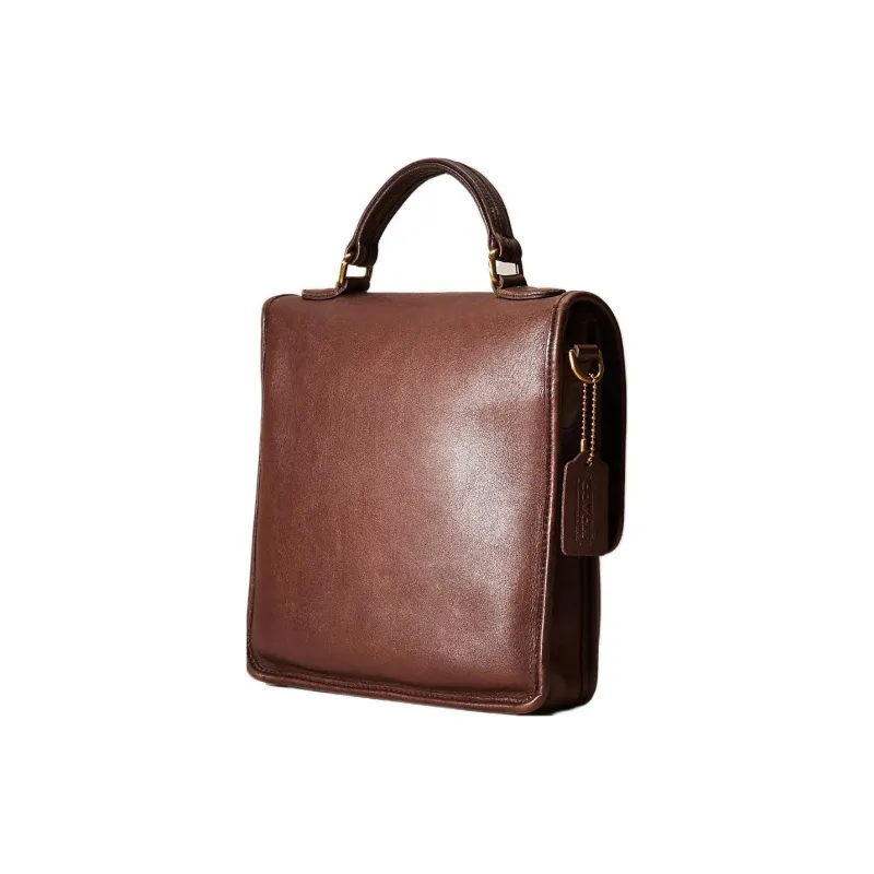 COACH Station Glove Tanning Square Bag Shoulder Bag Crossbody Bag Handbag Women's Vintage Brown-2