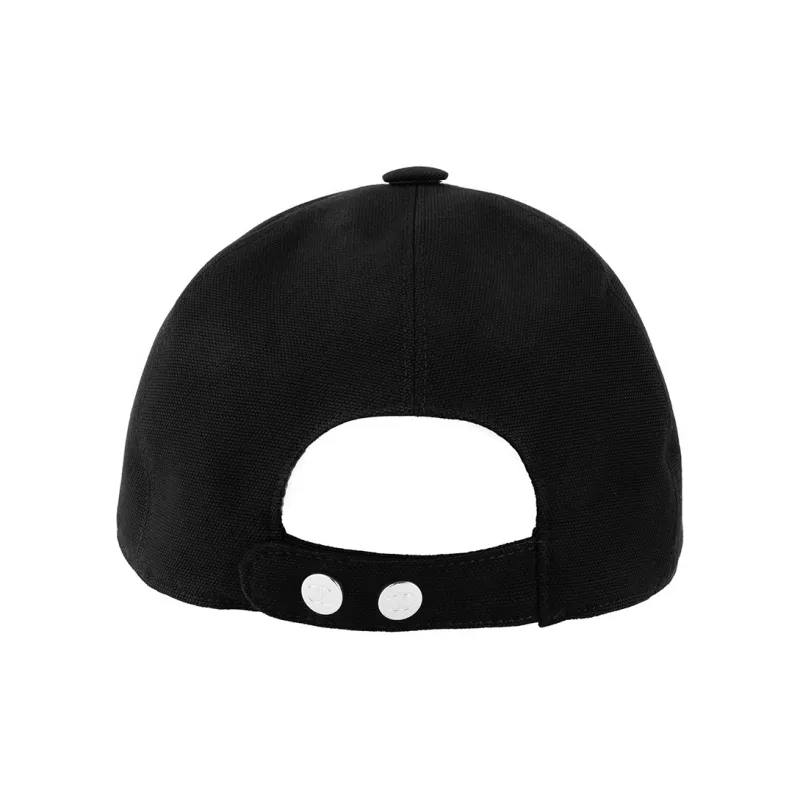 CHANEL Cotton Baseball Caps Women's Black-3
