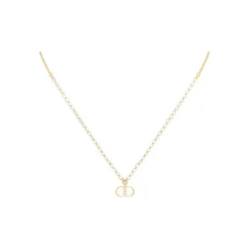 DIOR Classic CD Necklace Series Necklaces Women's Gold