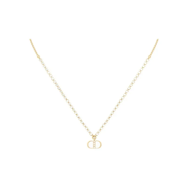 DIOR Classic CD Necklace Series Necklaces Women's Gold-0