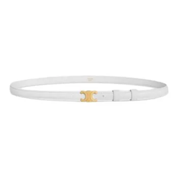 CELINE - Leather Belts Women's White -
