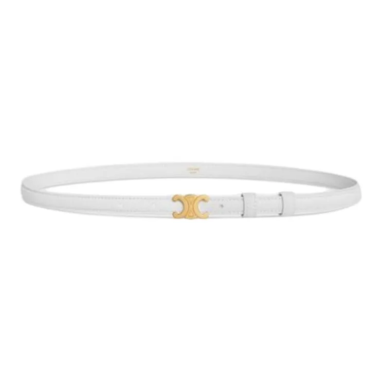 CELINE - Leather Belts Women's White --0