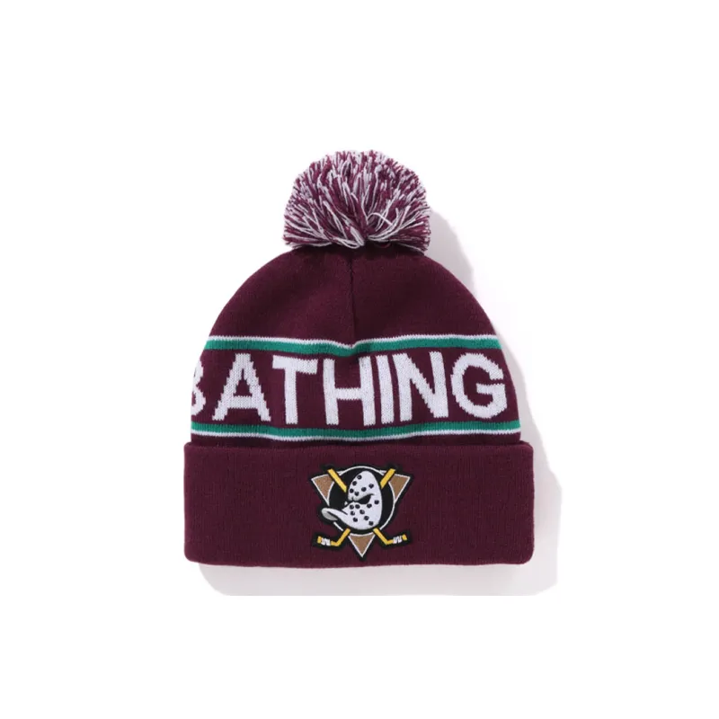 Bape X Mitchell & Ness Nhl Pom Beanie-0