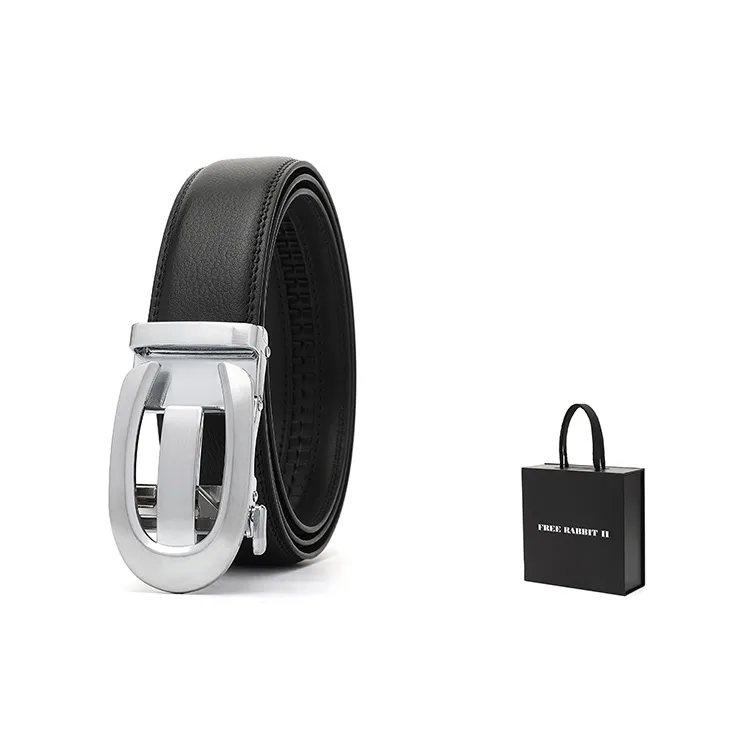 FREE RABBITⅡ Versatile Automatic Buckle Business Belt For Young And Middle Aged Casual Wear Width 3.5cm Men's-11