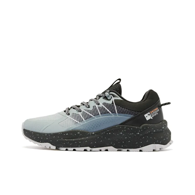 QIAODAN Cushioned Wear Resistant Slip Resistant Low Top Casual Running Shoes Men's Black Gray Color-0