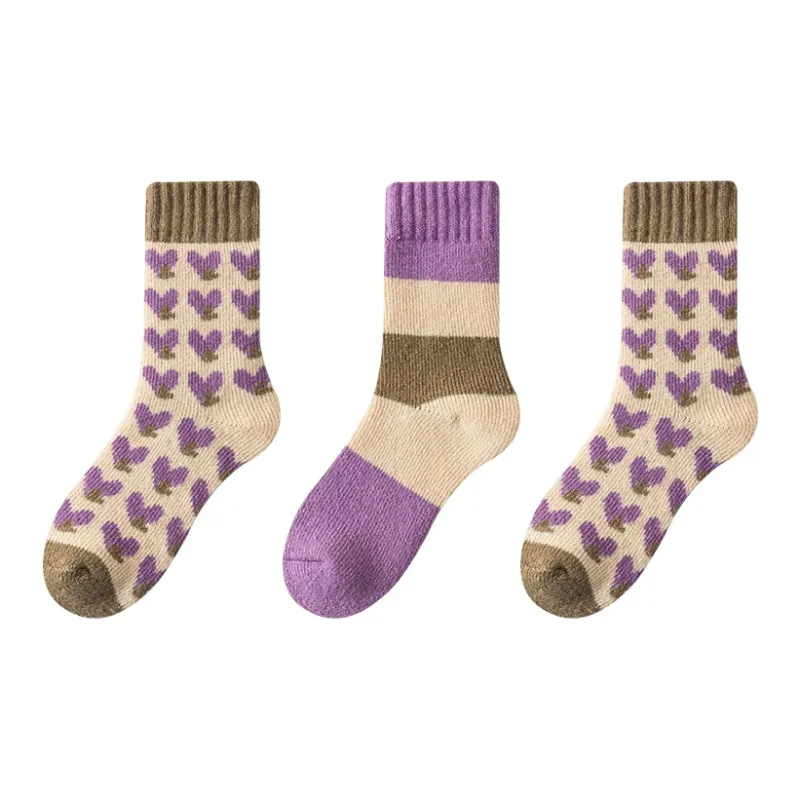 MIIOW Mid Calf Socks Women's Combo Set-11