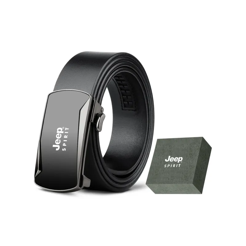 JEEP SPIRIT Men's Genuine Leather Automatic Buckle Belt With Pure Cow Leather Top Layer Business Ready Men's-1