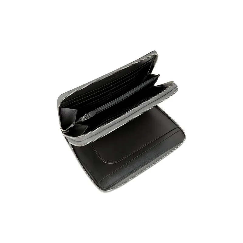 EMPORIO ARMANI Polyvinyl Chloride Clutch Men's Gray-1