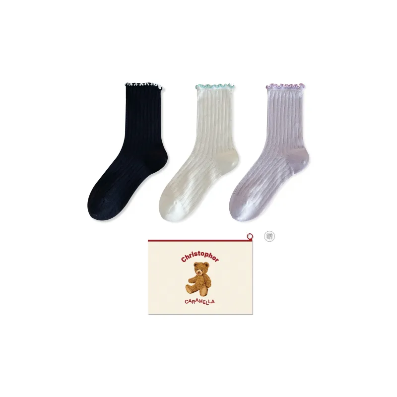 Caramella Mid Calf Socks Women's Box 3 Pack-8