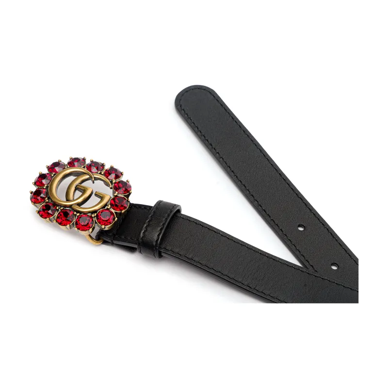 GUCCI Leather Belts Women's Black-3