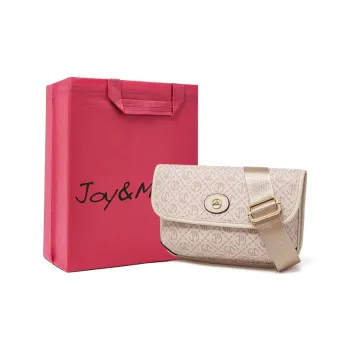 Joy&Mario PVC Shoulder Bag Regular Women's Ecru/Rock Brown/Coffee
