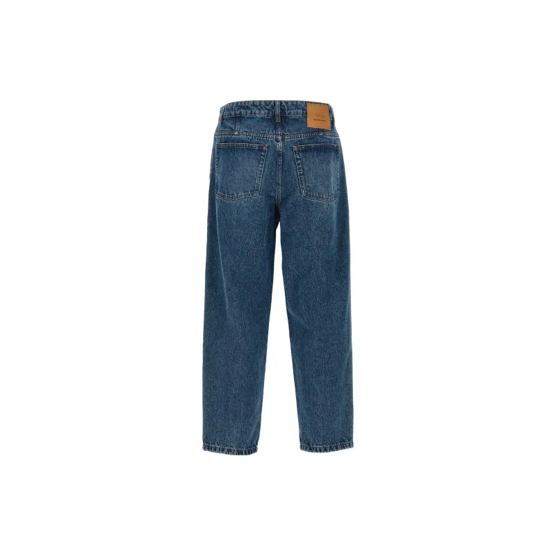 AMIPARIS Paris Logo Patch Tapered Fit Jeans-1
