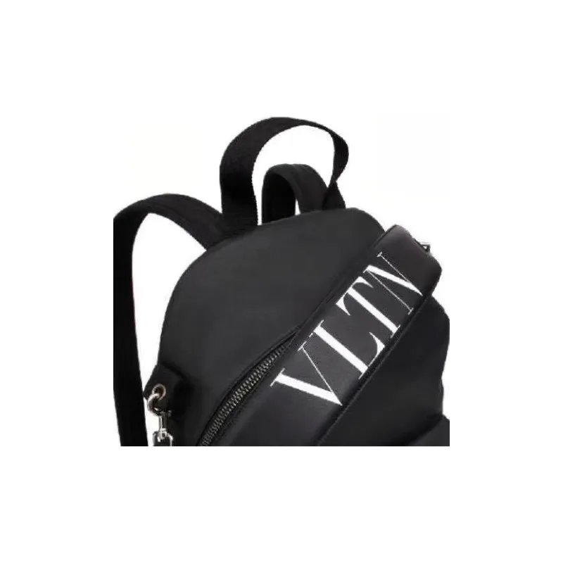 Valentino VLTN Genuine Leather Backpack Regular Men's Black-4