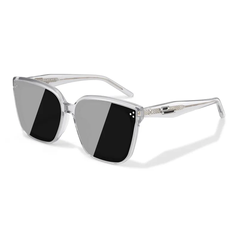 PULAIS Plate Alloy Frame Square Sunglasses Unisex-13