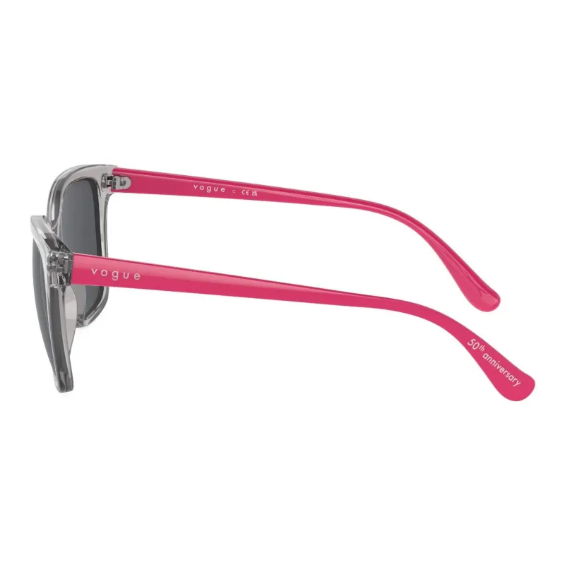VOGUE Acetate Square Sunglasses Women's Gray/Pink-2
