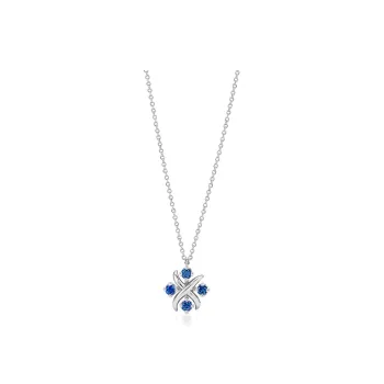 TIFFANY & CO. Schlumberger Series Platinum Necklaces Women's Silver