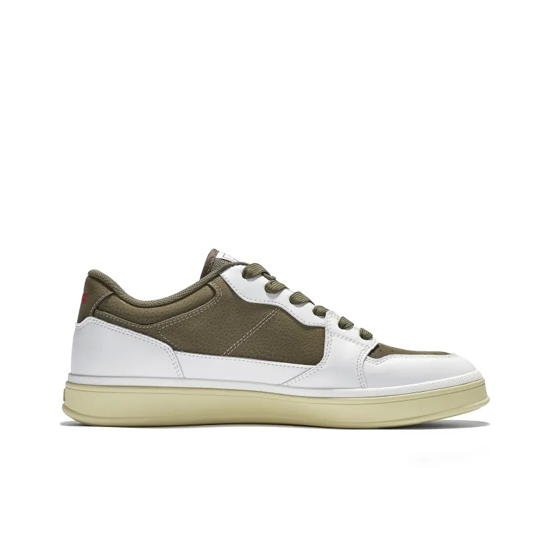Kappa Non slip Lightweight Low Top Skateboard Shoes Unisex White Green-1