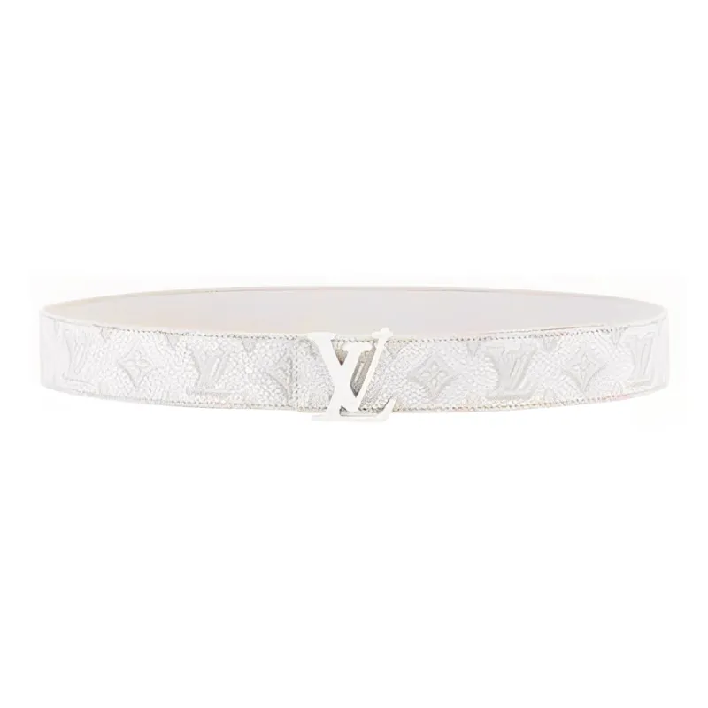 LOUIS VUITTON LV Logo Smooth Buckle Men's Width: 4cm-0