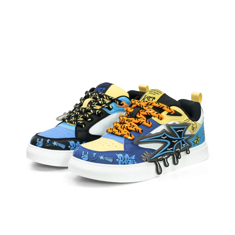 KFT Slip Resistant Cushioning Height Increasing Low Top Skateboard Shoes Unisex-7