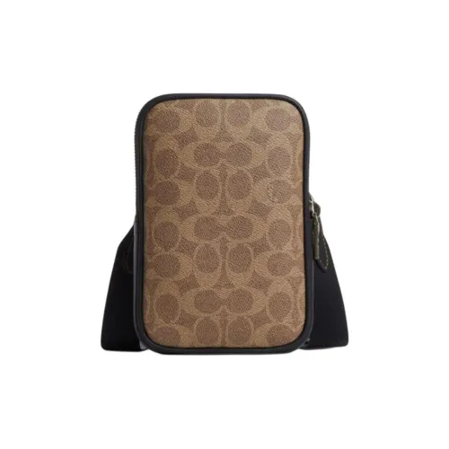 COACH Stanton PVC With Skin Shoulder Bag Crossbody Bag Mini Men's Dark Khaki