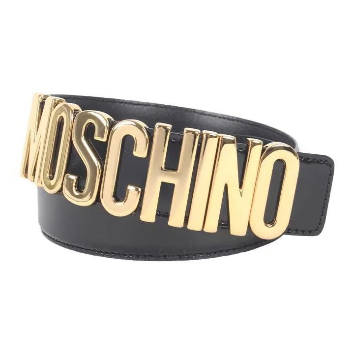 MOSCHINO Logo Plaque Belt-1