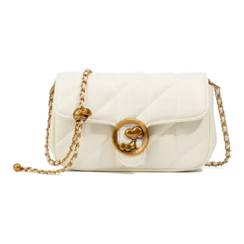 SNOOPY PU Shoulder Bag Women's White