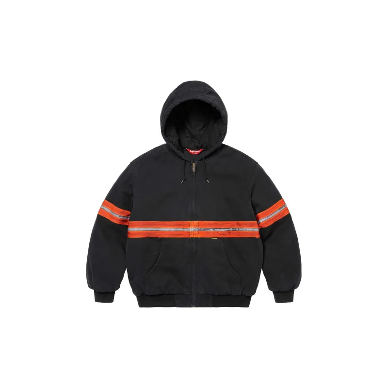 Supreme Reflective Stripe Hooded Work Jacket - Cheap Rcj Jordan Outlet