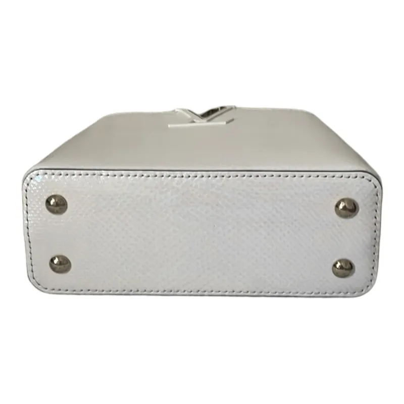 LOUIS VUITTON Leather Trim Handbag Women's White-3