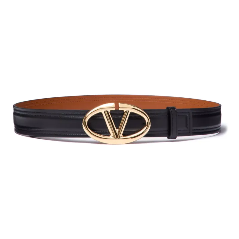Valentino VLogo Signature Leather Belt-0