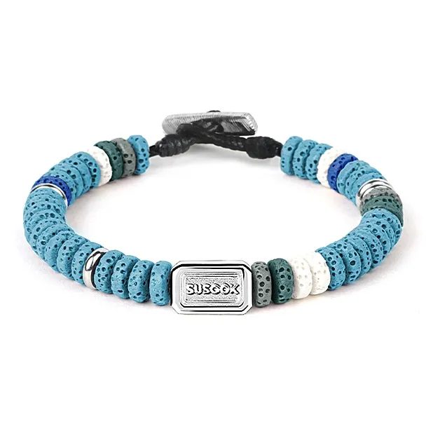 SUSOOK Volcanic Stone Bracelets Unisex Lake Blue-0