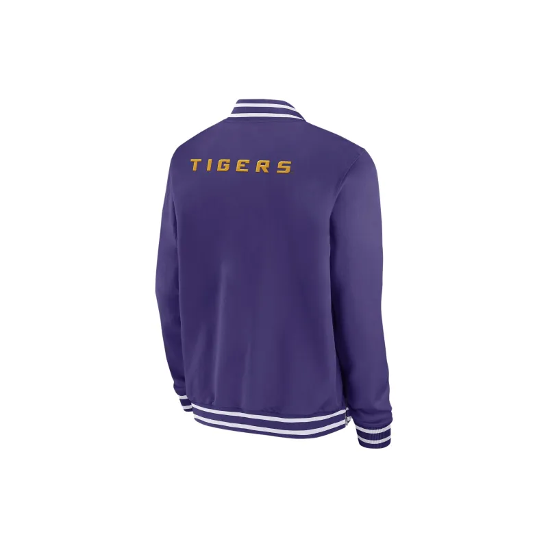 Nike Lsu Tigers Sideline Men's Nike College Full Zip Bomber Jacket-1