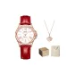 Red Leather Shell Necklace Clothing Sets