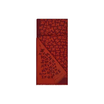 HERMES Cashmere Knit Scarves Men's Multicolor