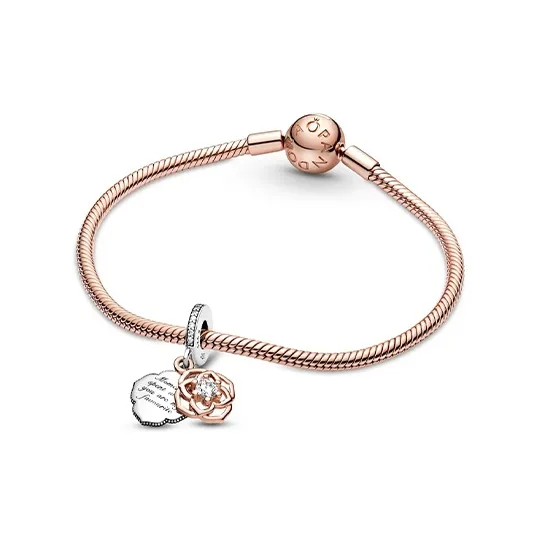 Pandora Charms / Pendants Women's Silver/Rose Gold-4