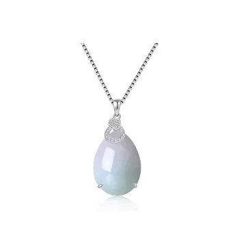 Best Wishes Glutinous Jade Jadeite Necklaces Unisex