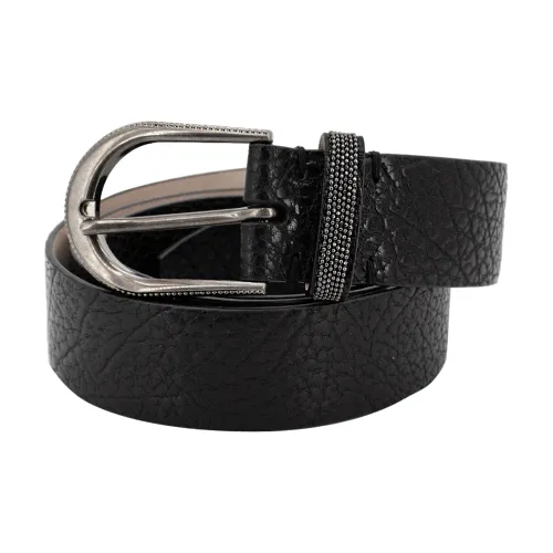 Brunello Cucinelli Leather Belts Women's Black