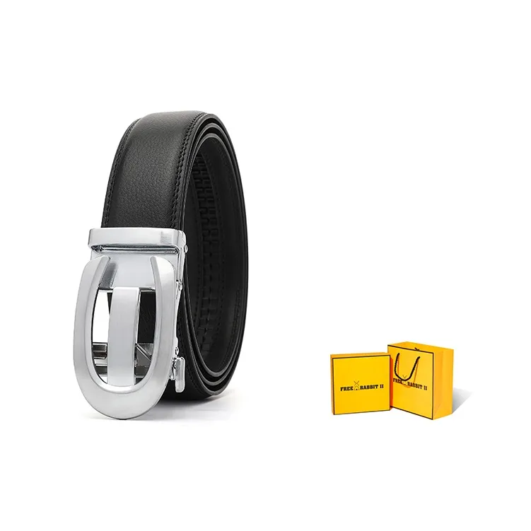 FREE RABBITⅡ Versatile Automatic Buckle Business Belt For Young And Middle Aged Casual Wear Width 3.5cm Men's-5