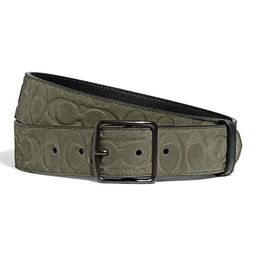 COACH Leather Belts Men Green