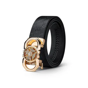 WilliamPOLO Cow Leather Leather Belts Men's Width: 3.5cm