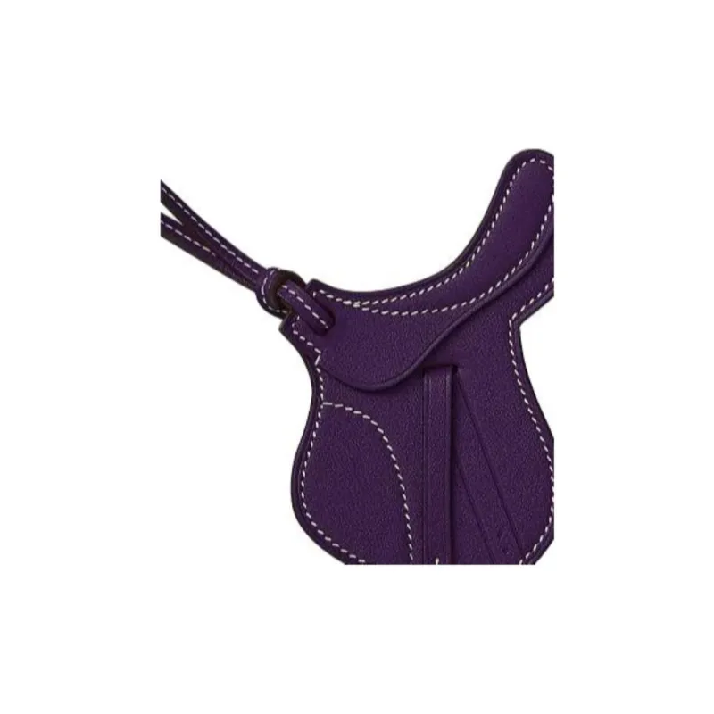 HERMES Calfskin Bag Accessories Women's 5L Ultraviolet Bright Purple-1