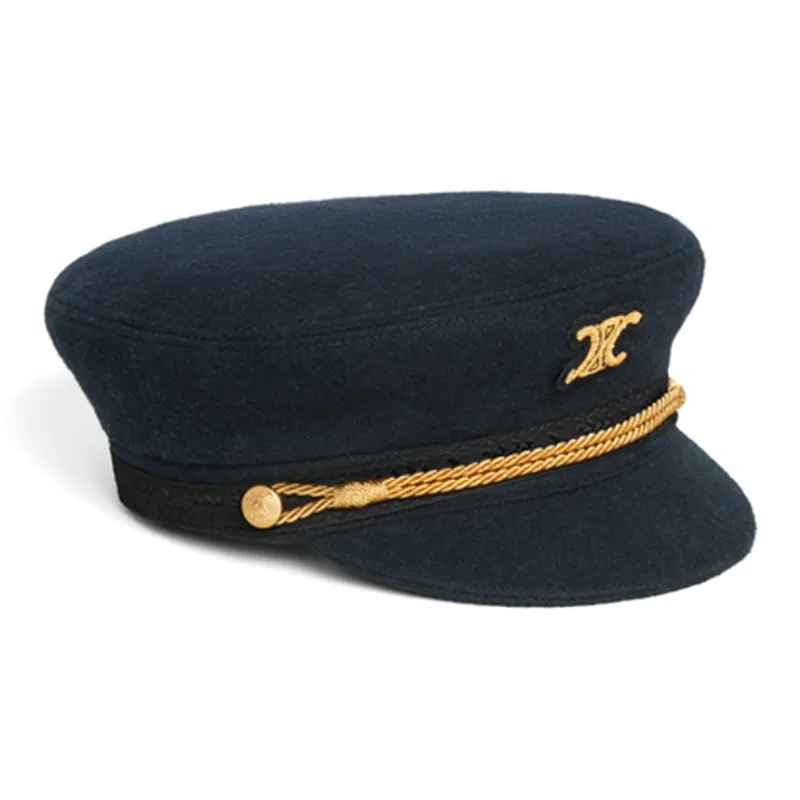 CELINE Triomphe Sailor Cap In Wool Cloth-1